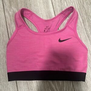 Pink Nike sports bra